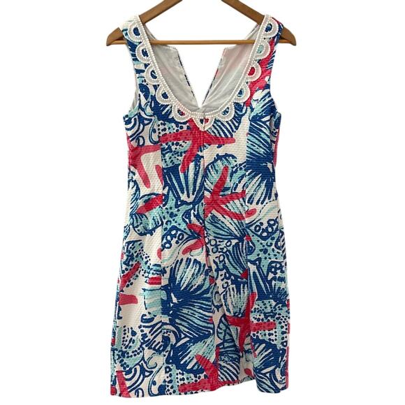 RARE Lilly Pulitzer Janice Shift Resort White She She Shells Dress Size 4 - Picture 6 of 12